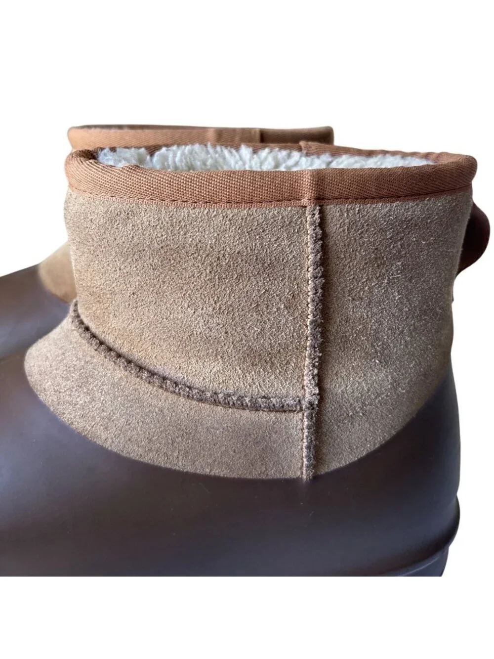 UGG Classic Mini Pumped Molded Boots W10 M9 EU 42 Suede Platform Chunky Mid-Calf
